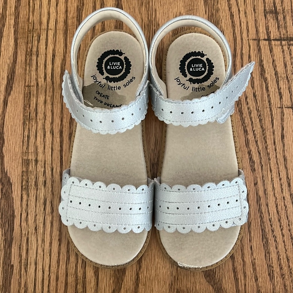 Livie and Luca Silver Sandals, Size 3